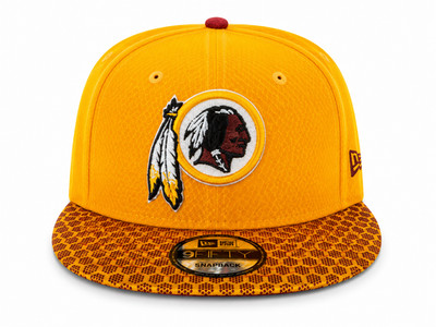 New Era 9Fifty Snapback Adjustable Washington Redskins Hat Hex Bill RARE