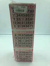 Bingo Pads RED 1000 Sheets 3 games per sheet Serialized