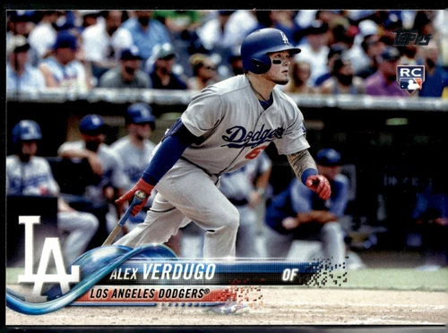 2018 Topps Series 1 Rookie #281 ALEX VERDUGO Los Angeles Dodgers RC C7