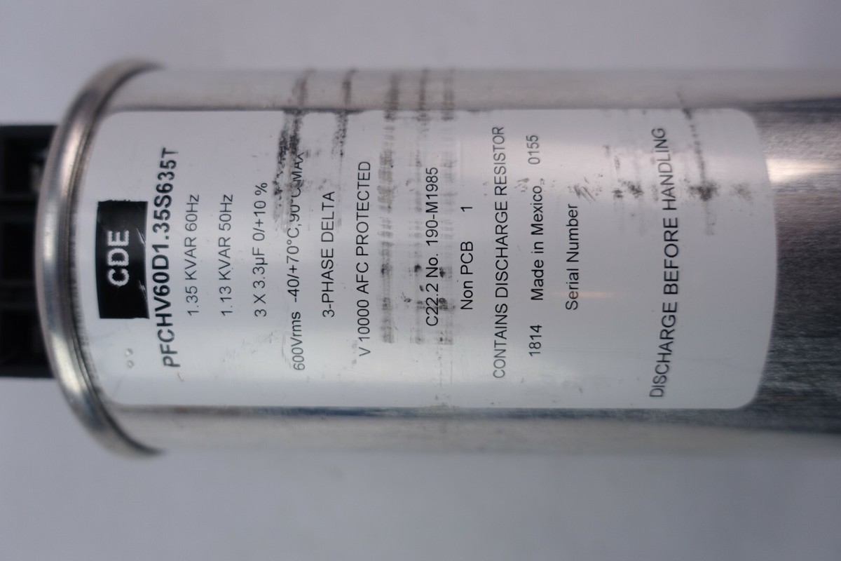 5分割のC CDE 190-M1985 (PFCHV60D1.35S635T) Solar Power Capacitor