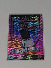 2021 Panini Chronicles Crusade #25 Cristian Pache Pink Pulsar Prizm Rookie