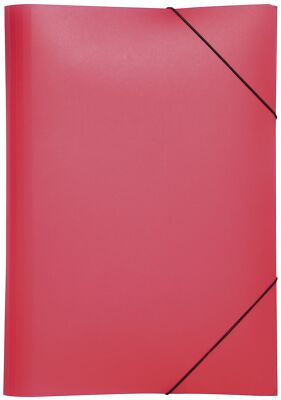 Pagna  21638-03 Gummizugmappe Lucy Basic - A3, rot, PP, 3 Einschlagklappen