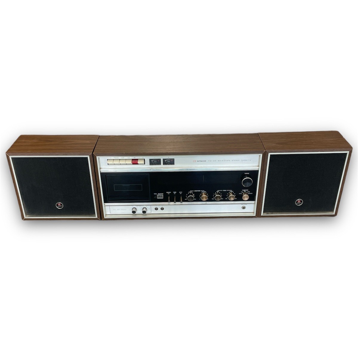 Hitachi KST-3400H AM/FM Stereo Radio Cassette Player + Speakers