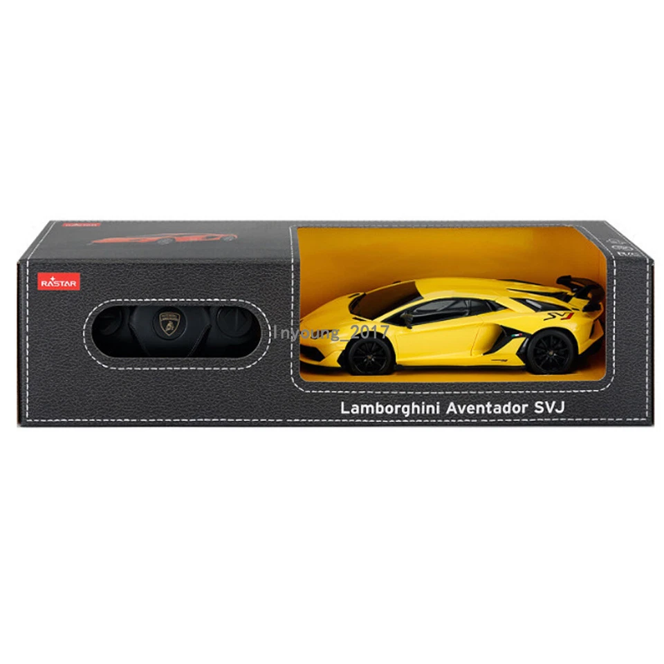 Remote Control Car 1/24 Scale Lamborghini Aventador SVJ RC Car Toy Gifts Yellow - Image 2 of 4