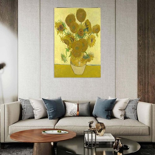Vincent van Gogh sunflowers Hand-painted Oil Painting Wall Art - Picture 2 of 6