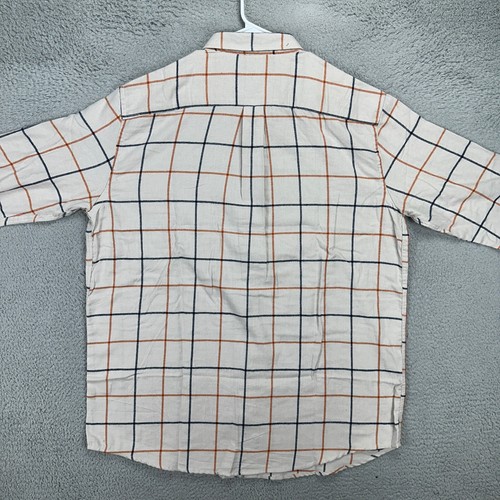Croft Barrow Flannel Shirt Adult 2XLT Tall Cream Multi Plaid Button Down Men NEW - Picture 3 of 9
