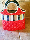 David's Cookies Black Gold Red White Purse Cookie Jar — photo 7