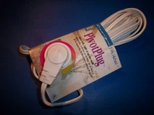 NEW  PIVOT PLUG Indoor Extension Cord 15 FOOT WHITE 2767 AH G13
