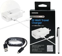 (2in1) Samsung 25w Afc Fast Charger W/ Type C & Micro Usb + Stylus Kit (us... (2in1) Samsung 25w Afc Fast Charger W/ Type C & Micro Usb + Stylus Kit (us...