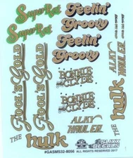 Slixx 8056 Gasser Mini Sheet 32 1/24 1/25 waterslide decal