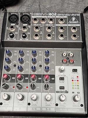 Behringer Xenyx 802 Mixing Console, 8 Channel - Black | eBay