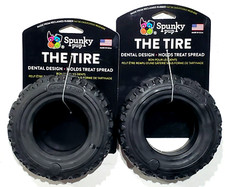 2 Spunky Pup The Tire Made From Reclaimed Rubber Dental Design Holds Treat