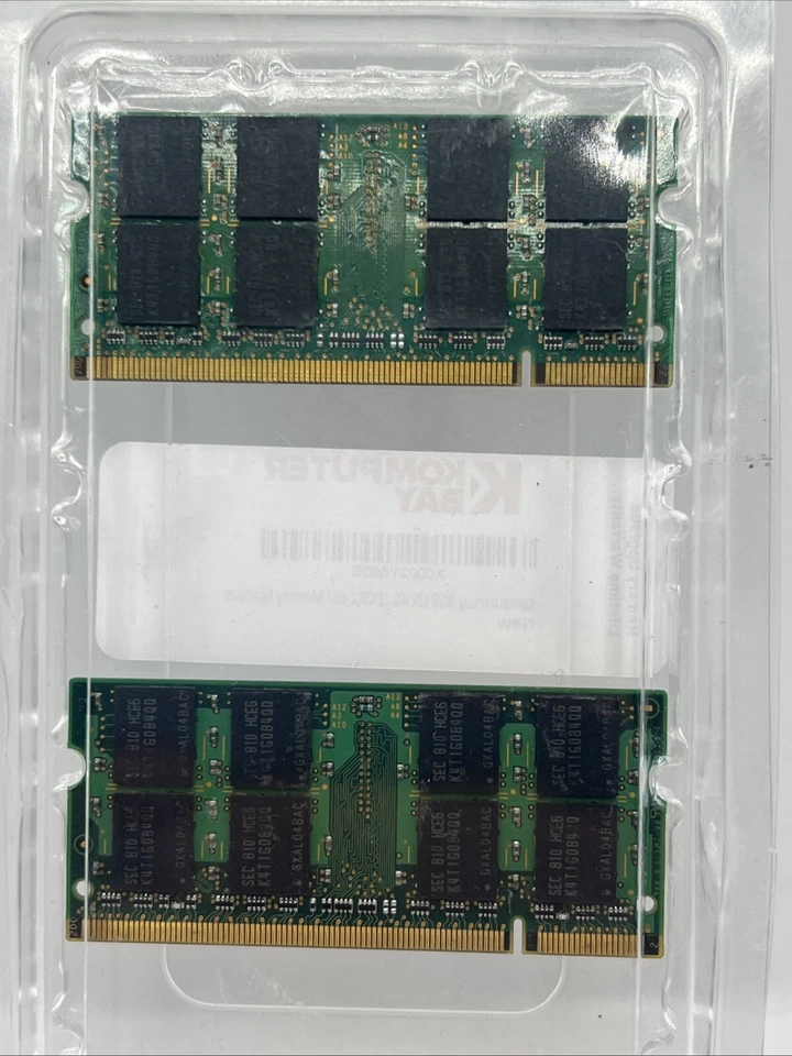 Komputerbay 4GB 2x2GB DDR2 SODIMM 667MHz PC25300 Unbuffered Apple Mac Memory RAM - Image 2 of 2