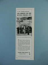 1963 STANDARD CHANGE-MAKERS "FOR YOUR METERED PARKING LOTS" SALES ART AD