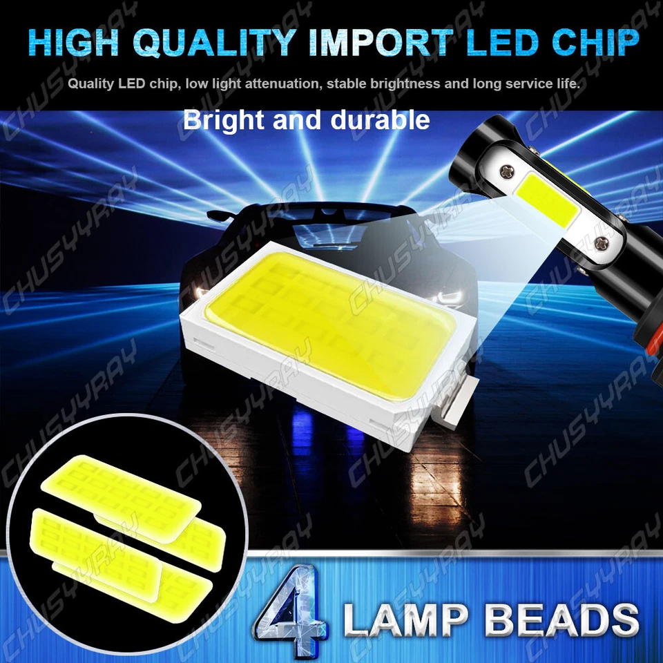 6X 6000K LED Headlight+Fog Light For 2003-2006 Chevy Silverado 1500 2500 3500 HD - Image 2 of 4