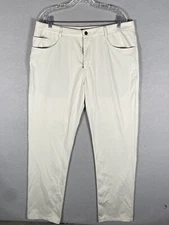 Asher Pants Mens 36x31 Off White Golf Driving Range Commute Office