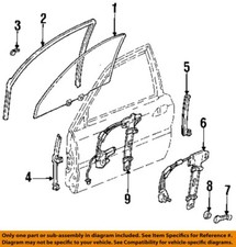 Honda Oem 1997 Accord Front Door Glass Hardware-glass 73350sv4v60
