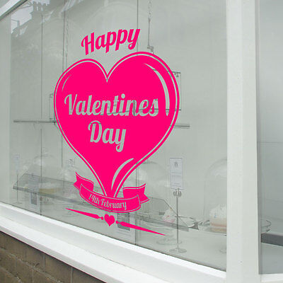 St Valentin COEURS SIGNE Retail Shop Window Display Wall Stickers Decals A334