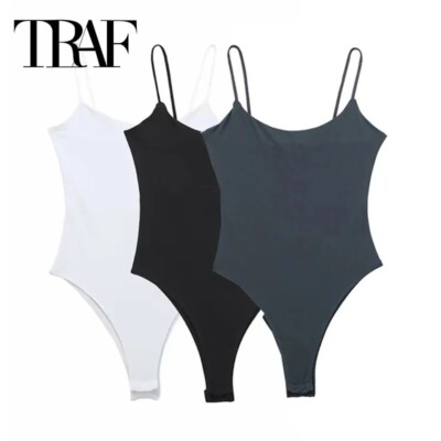 TRAF weiß schwarz, Damen, eng, rückenfrei eng anliegend, bequem, elegant, 3 Farben.