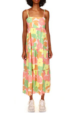 Sanctuary Women Floral Print Maxi Getaway Dress Multi Size L