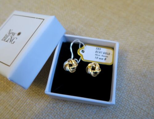 585 ECHT GOLD *** Ohrstecker Knoten 10 mm Ø - Bild 3 von 6