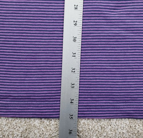 Foundry Big & Tall XLT Mens Short Sleeve Purple/Navy Striped Quick Dri Collared - Picture 7 of 9