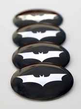 4x 3D Metal Batman Sticker Decal Emblem 2.2" DOME SHAPE