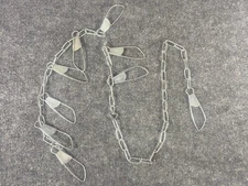 Vintage Metal Fish Stringer 8 Fish 40” Chain