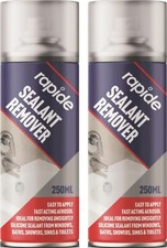 2 x 250ml Sealant Remover Aerosol Silicone can Window Baths Shower Sink & Toilet