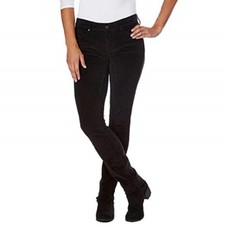 Calvin Klein Women's Ultimate Skinny Corduroy Pants Black 42FO904