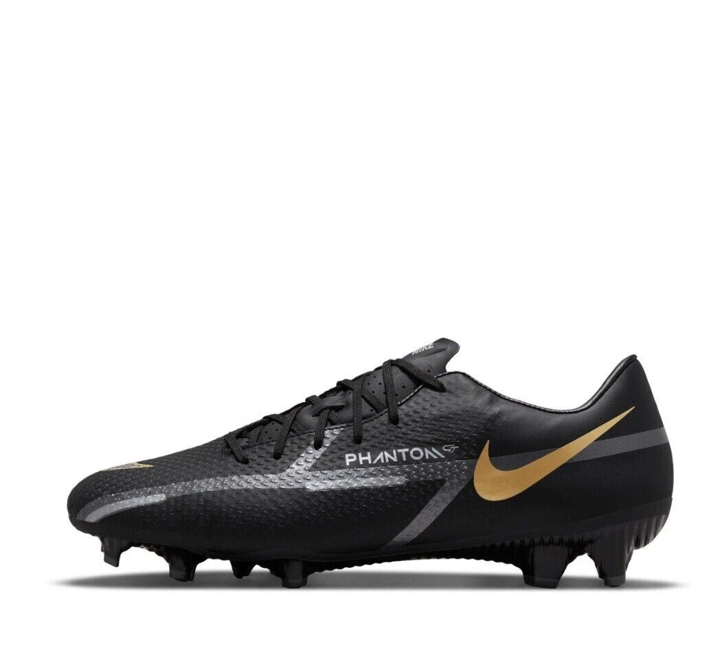 Preços baixos em Nike Phantom GT2 Academy MG Black Metallic Gold