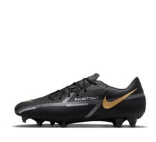 NEW Men's Size 9 Nike Phantom GT2 Academy Df FG/MG Black Gold Grey DA4433 007