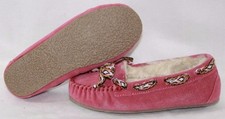 NEW Girls Infant Toddler MINNETONKA Jenny Jr Trapper Pink 48345 Moccasins Shoes