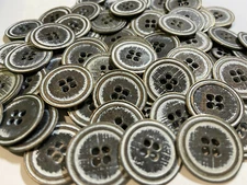 Vintage Metal Button Antique Brass/White Patina Finish 11mm 18mm 20mm 22mm 25mm