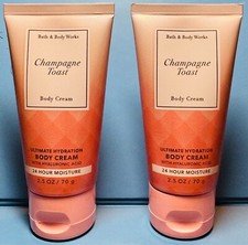 NEW - CHAMPAGNE TOAST - 2X - TRAVEL BODY CREAM - Bath Body Works - FREE SHIP