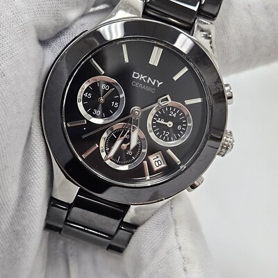 Chronograph Dkny Ceramic Uhr DKNY NY8259 White Ceramic Chronograph
