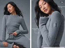 alo yoga Snuggle Up Sweater Long Sleeve in Steel Grey…NWT,Med.orig$158