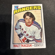 1976-77 Topps Hockey Card #220 Walt Tkaczuk New York Rangers ExNm Free Shipping!