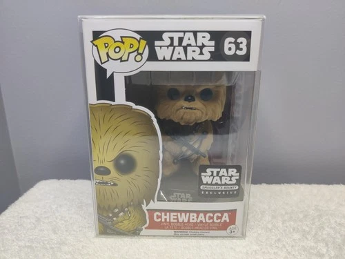 Funko Pop Star Wars Flocked Chewbacca Smugglers Bounty Exclusive #63 w/Protector
