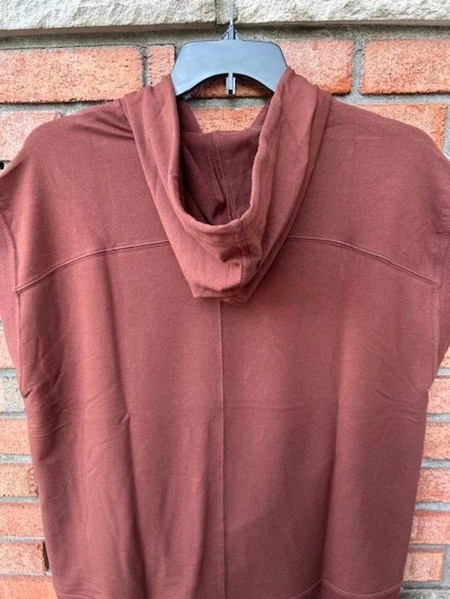 Nuevo $39.50 Etiqueta NUEVO CON ETIQUETAS IDEOLOGÍA Marrón Con Capucha Sin Mangas Pullover Sudadera 1X 2X 3X Foto 4 de 4