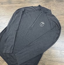 Lululemon Sweatshirt Mens XL Gray Fleece Logo 1/4 Zip Long Sleeve Pullover- READ