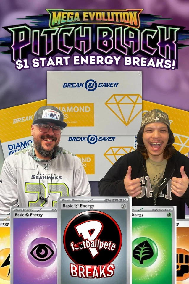 💥$1 START POKEMON BREAKSAVER ENERGY BREAK!💥 W/PFOOTBALL