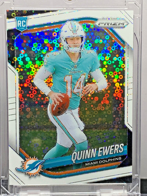 2025 Panini Prizm Quinn Ewers No. 307 White Disco Prizm (RC) Miami Dolphins