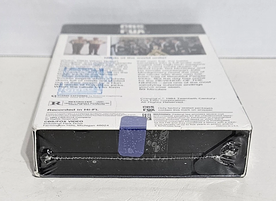 Revenge of the Nerds VHS Tape 1985 CBS FOX Video Original Release - BRAND NEW - Image 4 of 4