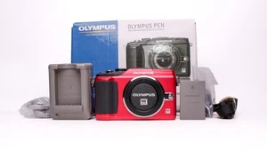 Olympus PEN E-PL2 12.3MP Digital Camera - Red - MINT Shutter count only 2084!