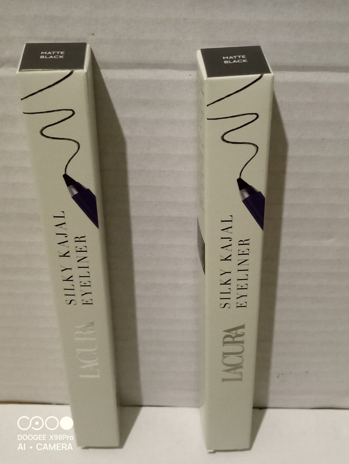 2 x LACURA SILKY KAJAL EYELINER- MATTE BLACK- 1.2g x 2