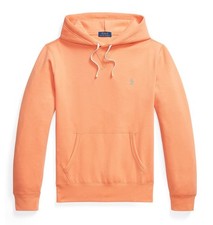 Polo Ralph Lauren Orange Long Sleeve Hoodie Green Polo Pony Logo Mens Med