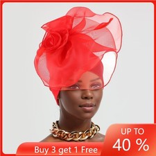 Elegant African Women Hats Turban Bonnet Head Cover Aso Oke Nigerian Party Cap