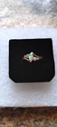 Black Hills Gold Vintage Sterling Silver 12K Opal Ring Sz 6