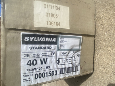 40 WATT T12 LEUCHTSTOFFRÖHREN VOLLE BOX 25 SYLVANIA STRASSENLATERNE LATERNE
